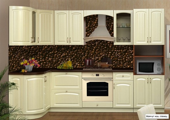 Кухня угловая Кантри 1330х2800 в Губкинском - изображение