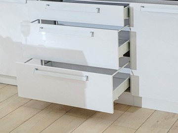 Модульный кухонный гарнитур Герда 2200 (Белый/Белый глянец) в Надыме - предосмотр 5