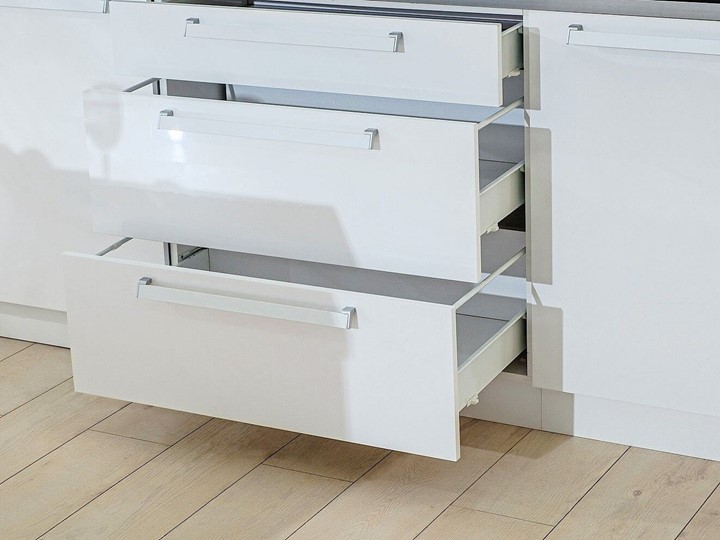 Модульный кухонный гарнитур Герда 2200 (Белый/Белый глянец) в Салехарде - изображение 5