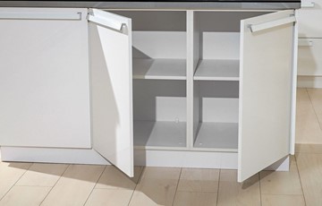 Модульный кухонный гарнитур Герда 2200 (Белый/Белый глянец) в Салехарде - предосмотр 6