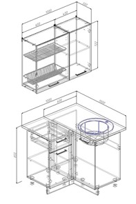 Модульная кухня Прима-1000У в Надыме - предосмотр 1