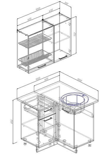 Модульная кухня Прима-1000У в Губкинском - изображение 1