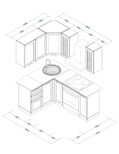 Гарнитур кухонный МК РИВЬЕРА Комплект №9 1,4х1,8м угловая ПВХ Белый в Лабытнанги - изображение 8