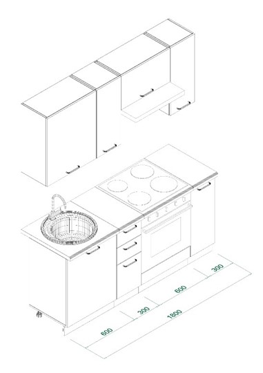 Кухонный гарнитур МК НОРД Комплект №5 1,8м Дуб Крафт Белый (K001 PW) в Салехарде - изображение 8