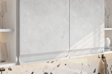 Угловой модульный гарнитур Вельвет, бетон графит/бетон снежный в Муравленко - предосмотр 4
