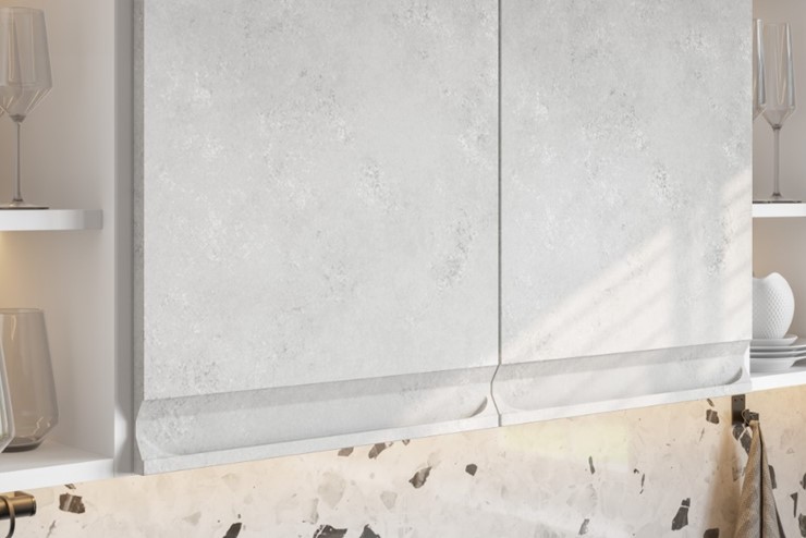 Угловой модульный гарнитур Вельвет, бетон графит/бетон снежный в Ноябрьске - изображение 4