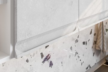 Угловой модульный гарнитур Вельвет, бетон графит/бетон снежный в Лабытнанги - предосмотр 5