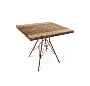 Кухонный обеденный стол SHT-TU2-1/ТT10 (медный металлик/натуральное дерево) в Надыме