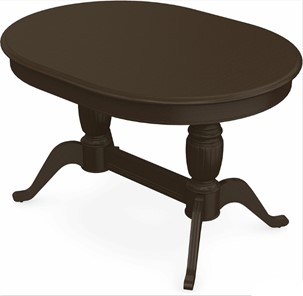 Кухонный стол раскладной Леонардо-2 исп. Овал, тон 7 (Морилка/Эмаль) в Надыме