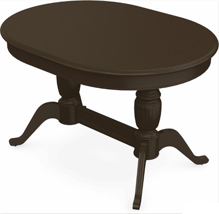 Кухонный стол раскладной Леонардо-2 исп. Овал, тон 7 (Морилка/Эмаль) в Салехарде - изображение