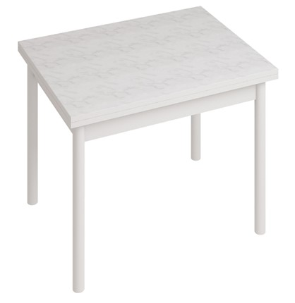 Кухонный обеденный стол СТ22, Белый/Белый мрамор в Надыме - изображение