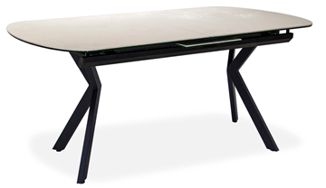 Кухонный стол раздвижной Шамони 1CX 140х85 (Oxide Avorio/Графит) в Новом Уренгое