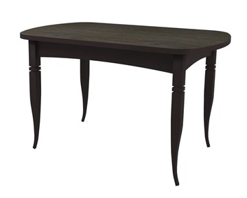Обеденный овальный стол Ялта с резными опорами Венге/Ясень Анкор темный в Салехарде