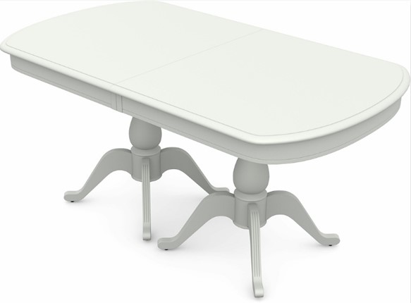 Кухонный стол раскладной Фабрицио-2 исп. Мыло большой 3 вставки, Тон 9 (Морилка/Эмаль) в Салехарде - изображение