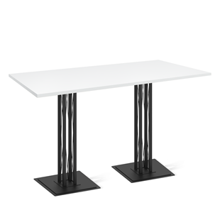Кухонный обеденный стол SHT-TU6-BS1/Н110 (2 шт.)/ТT 120/80 (черный/белый шагрень) в Тарко-Сале