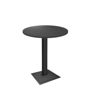 Барный стол SHT-TU5-BS1/H110 / SHT-TT 80 ЛДСП (камень пьетра гриджио черный/черный) в Салехарде