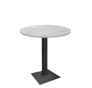 Обеденный круглый стол SHT-TU5-BS1/H110 / SHT-TT 90 ЛДСП (бетон чикаго светло-серый/черный) в Новом Уренгое
