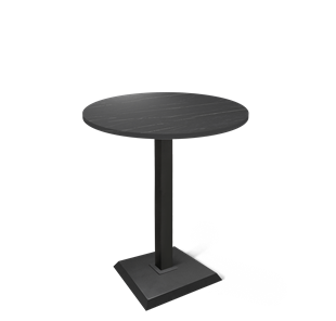 Барный стол Sheffilton SHT-TU5-BS2/H110 / SHT-TT 80 ЛДСП (камень пьетра гриджио черный/черный) в Ноябрьске
