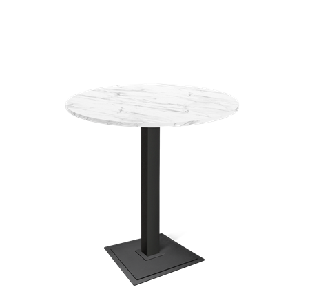 Барный стол SHT-TU5-BS2/H110 / SHT-TT 90 ЛДСП (мрамор кристалл/черный) в Салехарде - изображение