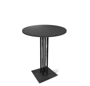 Барный стол Sheffilton SHT-TU6-BS1/H110 / SHT-TT 80 ЛДСП (камень пьетра гриджио черный/черный) в Тарко-Сале