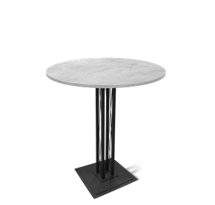 Стол обеденный круглый SHT-TU6-BS1/H110 / SHT-TT 90 ЛДСП (бетон чикаго светло-серый/черный) в Новом Уренгое