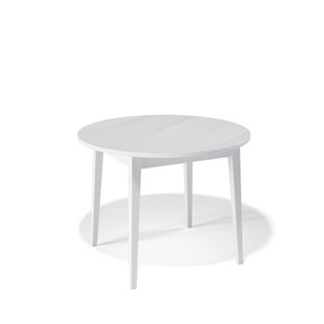 Кухонный стол раскладной Kenner 1000M (Белый/Стекло белое сатин) в Салехарде