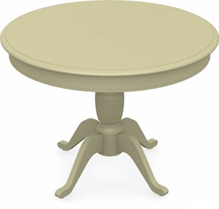 Кухонный стол раздвижной Леонардо-1 исп. Круг 1000, тон 10 (Морилка/Эмаль) в Губкинском