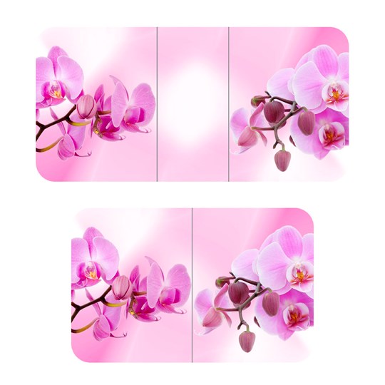 Кухонный стол раскладной ПГ-02СТФ белое/орхидея/39 прямые трубы хром в Салехарде - изображение 2