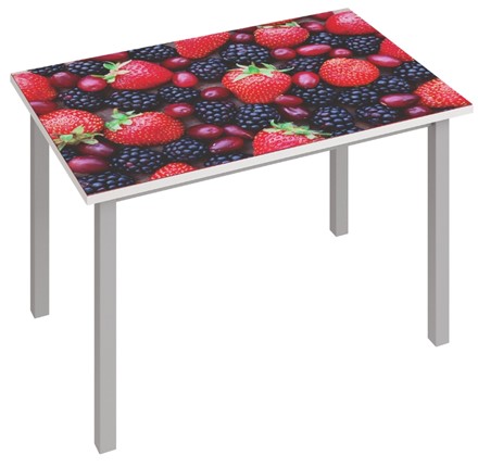 Кухонный раздвижной стол Фристайл-3, Ягоды в Ноябрьске - изображение
