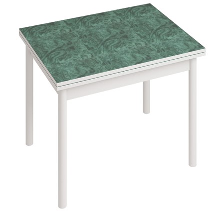 Стол обеденный СТ22, Белый/Зеленый мрамор в Ноябрьске - изображение