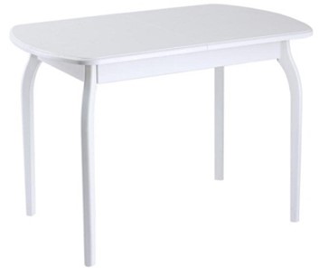 Кухонный обеденный стол ПГ-04 ЛДСП, белый ЛДСП/45 гнутые массив белый в Салехарде
