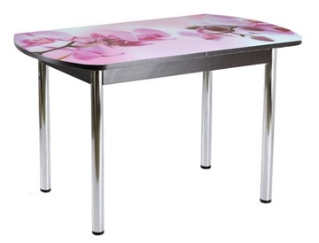 Кухонный стол раскладной ПГ-01СТФ венге/орхидея/39 прямые трубы хром в Лабытнанги
