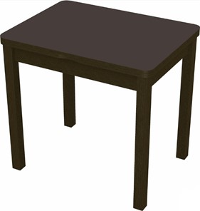 Кухонный раздвижной стол Бари дерево №8 (стекло коричневое/венге) в Губкинском
