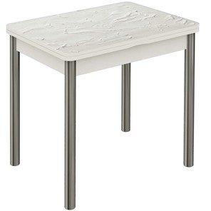 Раздвижной стол Бари хром №6 (Exclusive h202/белый) в Надыме