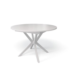Обеденный раздвижной стол Kenner B1100 (Белый/Стекло белое сатин) в Надыме