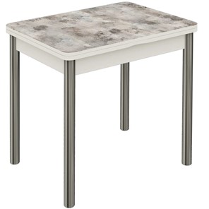 Раздвижной стол Бари хром №6 (Exclusive h102/белый) в Надыме