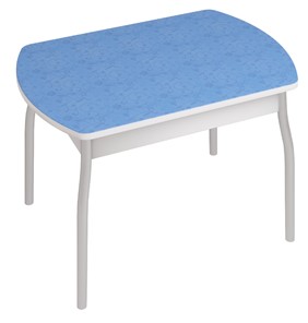 Обеденный стол Орфей-6, Синие цветы в Салехарде