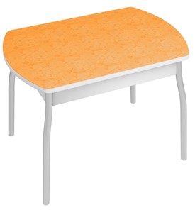 Стол обеденный Орфей-6, Оранжевые цветы в Губкинском