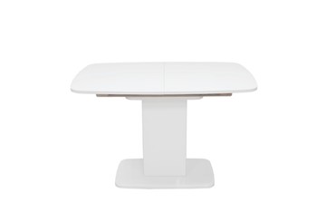 Кухонный стол раздвижной Leset Денвер 1Р (Белый лак/стекло глянцевое белое) в Надыме