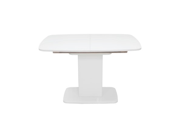 Кухонный стол раздвижной Leset Денвер 1Р (Белый лак/стекло глянцевое белое) в Салехарде - изображение
