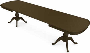 Кухонный раздвижной стол Фабрицио-2 исп. Мыло большой 3 вставки, Тон 5 (Морилка/Эмаль) в Надыме - предосмотр 1