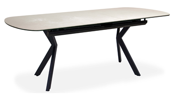 Кухонный стол раздвижной Шамони 1CX 140х85 (Oxide Avorio/Графит) в Новом Уренгое - предосмотр 1