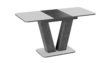 Кухонный стол раскладной Чинзано тип 1 (Моод темный/стекло белое матовое) в Салехарде - предосмотр 1