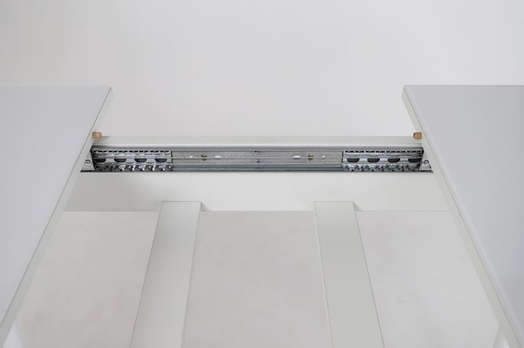 Кухонный раскладной стол Хоста, опоры массив цилиндрический, Белый в Салехарде - изображение 3