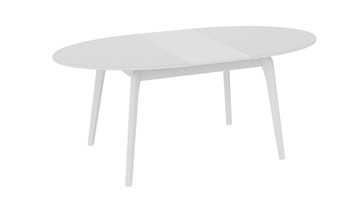 Раздвижной стол Марсель (СМ(Б)-102.01.12(1)), цвет  Белый/Стекло белое глянец в Салехарде - предосмотр 1