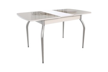 Кухонный раздвижной стол Танго, белый/геометрия в Ноябрьске - предосмотр 1