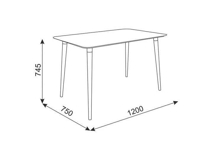 Кухонный стол Сканди 1, белый/светлый лак в Салехарде - изображение 1