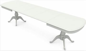 Кухонный стол раскладной Фабрицио-2 исп. Мыло большой 3 вставки, Тон 9 (Морилка/Эмаль) в Салехарде - предосмотр 1