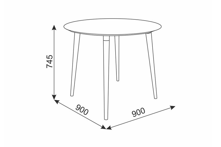 Кухонный обеденный стол Сканди 2, белый/светлый лак в Ноябрьске - изображение 1