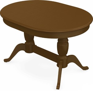 Кухонный стол раскладной Леонардо-2 исп. Овал, тон 2 (Морилка/Эмаль) в Новом Уренгое